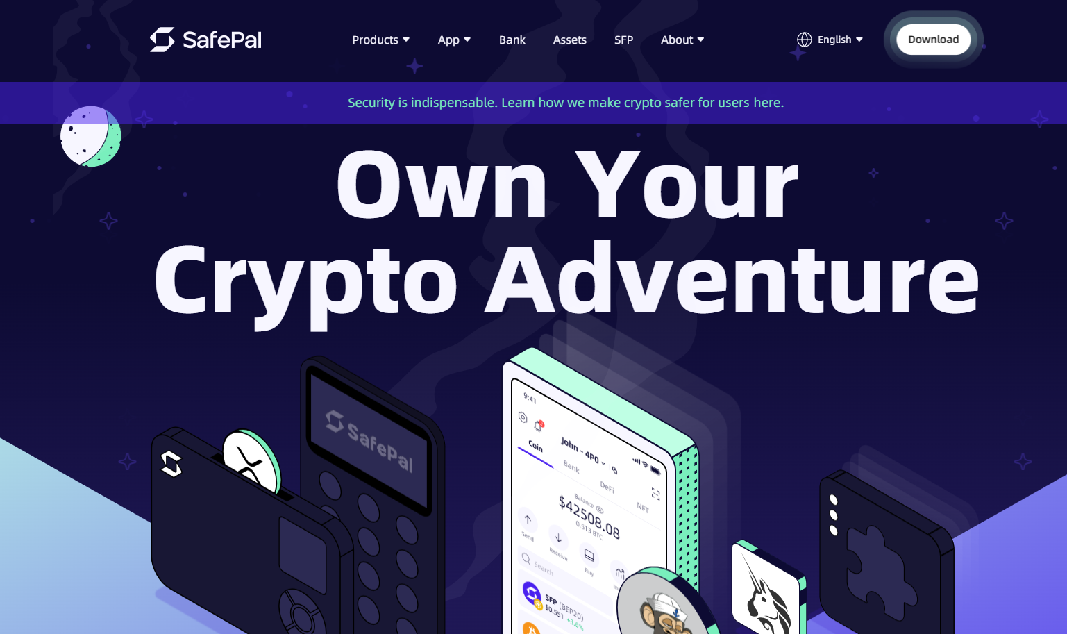 SafePal S1 hardware wallet with mobile app integration